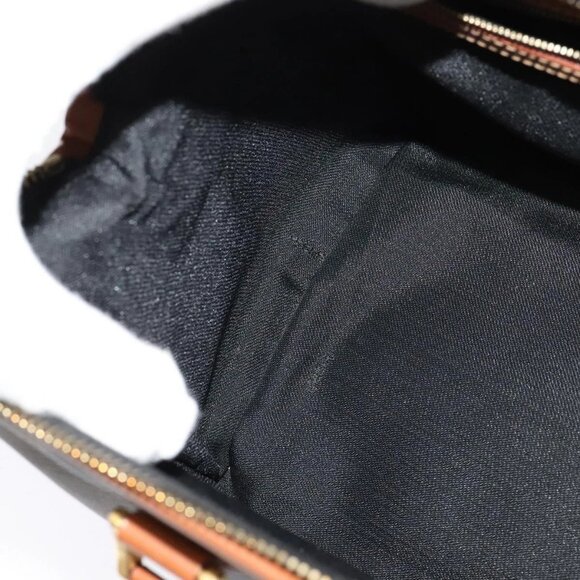 FENDI Pecan Canvas Hand Bag Brown Gold Auth 119578 - Picture 11 of 16